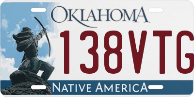 OK license plate 138VTG