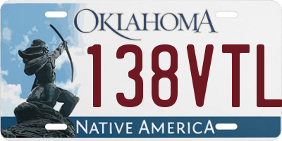 OK license plate 138VTL