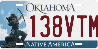 OK license plate 138VTM