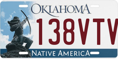 OK license plate 138VTV