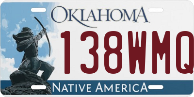 OK license plate 138WMQ