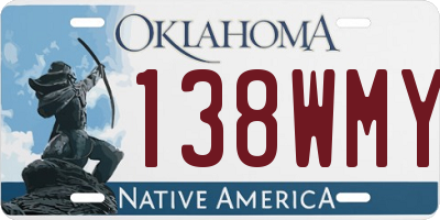 OK license plate 138WMY