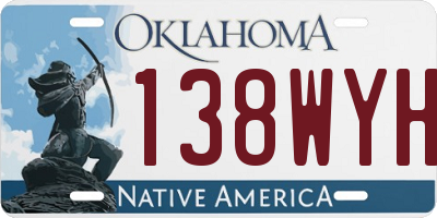 OK license plate 138WYH