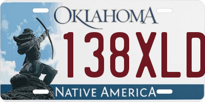 OK license plate 138XLD