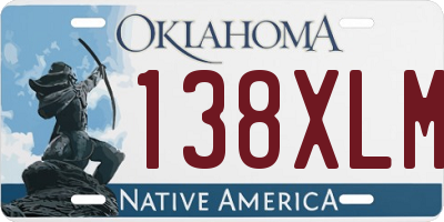 OK license plate 138XLM