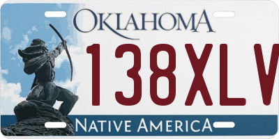 OK license plate 138XLV