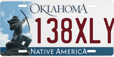 OK license plate 138XLY