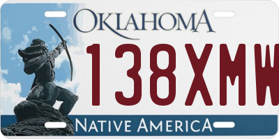 OK license plate 138XMW