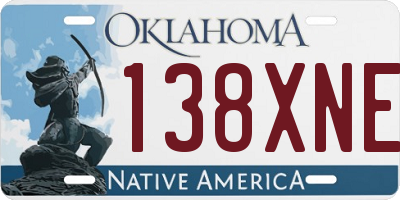 OK license plate 138XNE