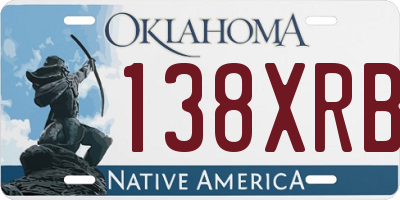OK license plate 138XRB