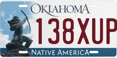 OK license plate 138XUP