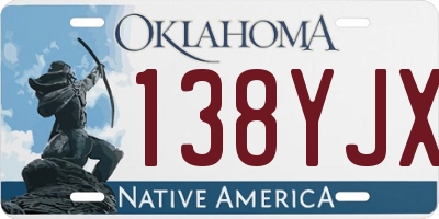 OK license plate 138YJX