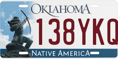 OK license plate 138YKQ