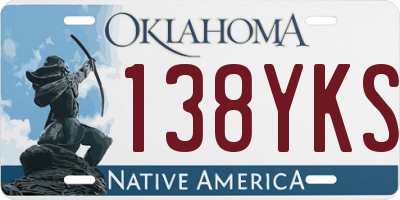 OK license plate 138YKS