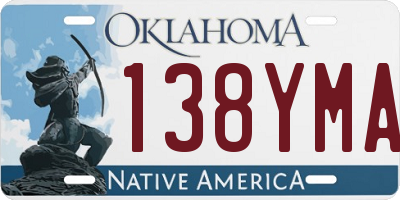 OK license plate 138YMA