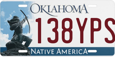 OK license plate 138YPS