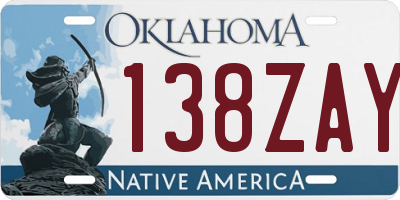 OK license plate 138ZAY