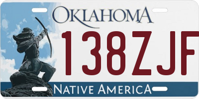 OK license plate 138ZJF