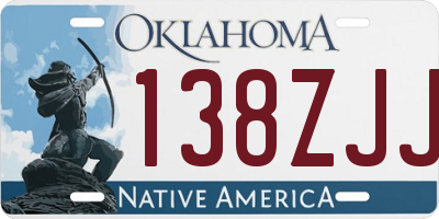 OK license plate 138ZJJ