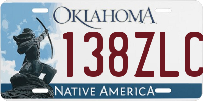 OK license plate 138ZLC