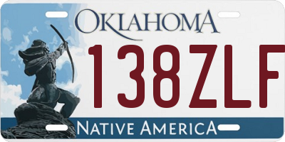 OK license plate 138ZLF