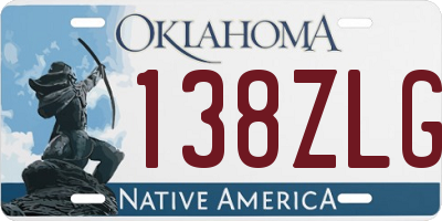 OK license plate 138ZLG