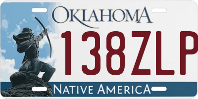 OK license plate 138ZLP