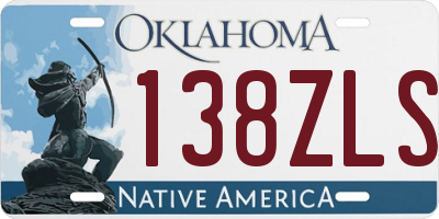 OK license plate 138ZLS