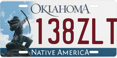 OK license plate 138ZLT