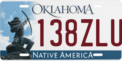 OK license plate 138ZLU