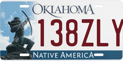 OK license plate 138ZLY