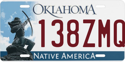 OK license plate 138ZMQ
