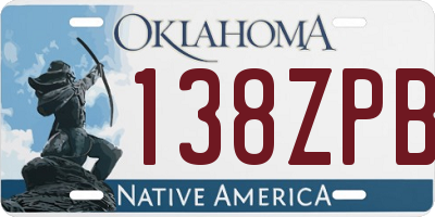 OK license plate 138ZPB