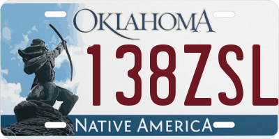 OK license plate 138ZSL