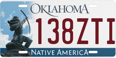 OK license plate 138ZTI