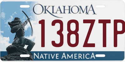 OK license plate 138ZTP