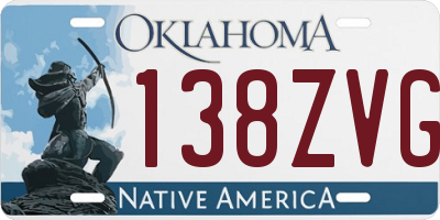 OK license plate 138ZVG