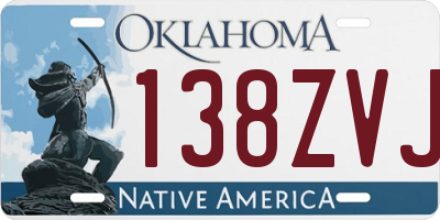 OK license plate 138ZVJ