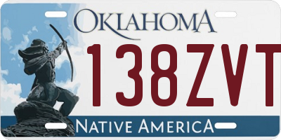 OK license plate 138ZVT