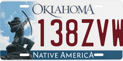 OK license plate 138ZVW