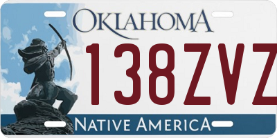 OK license plate 138ZVZ