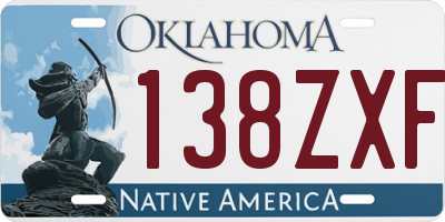 OK license plate 138ZXF