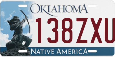 OK license plate 138ZXU