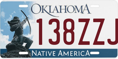 OK license plate 138ZZJ