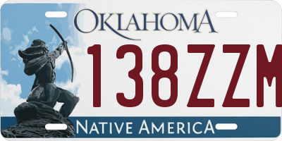 OK license plate 138ZZM