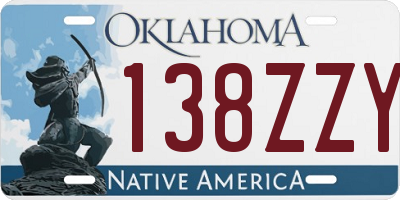 OK license plate 138ZZY