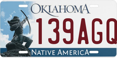 OK license plate 139AGQ