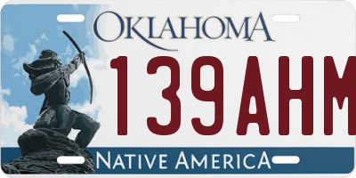 OK license plate 139AHM