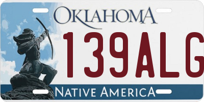 OK license plate 139ALG