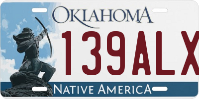 OK license plate 139ALX
